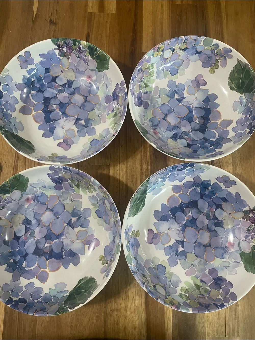 Floral Hydrangea Plates  - Elegant Home Dining